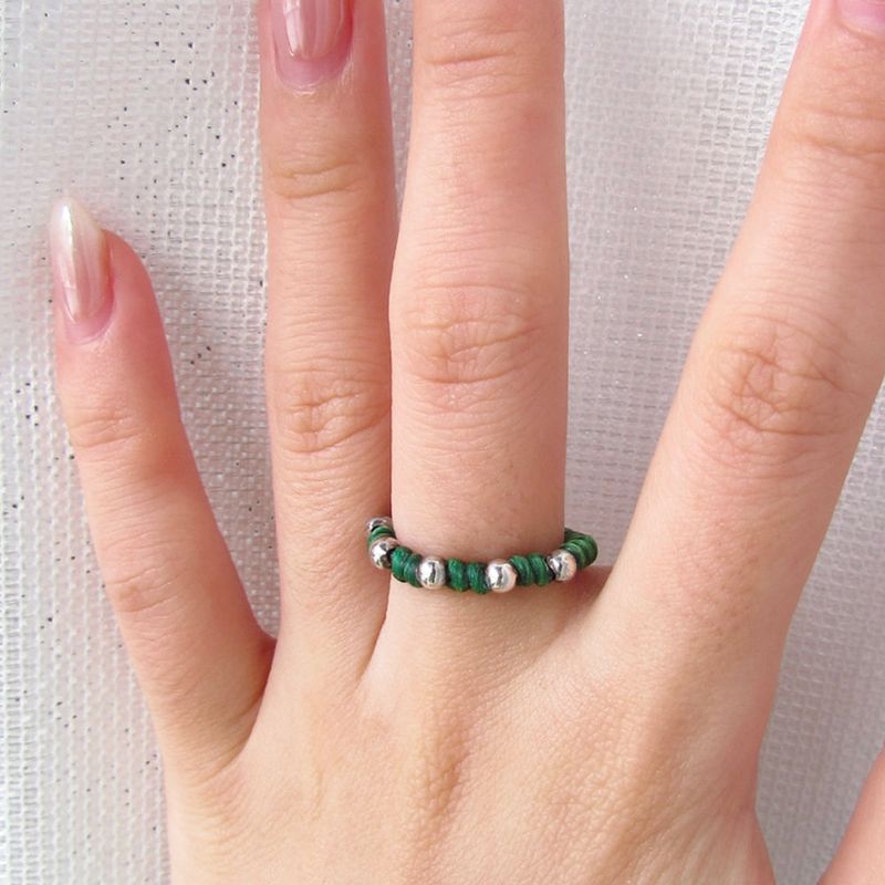 [CCNMADE] PARAFFIN 5 Silver Ring (Green)