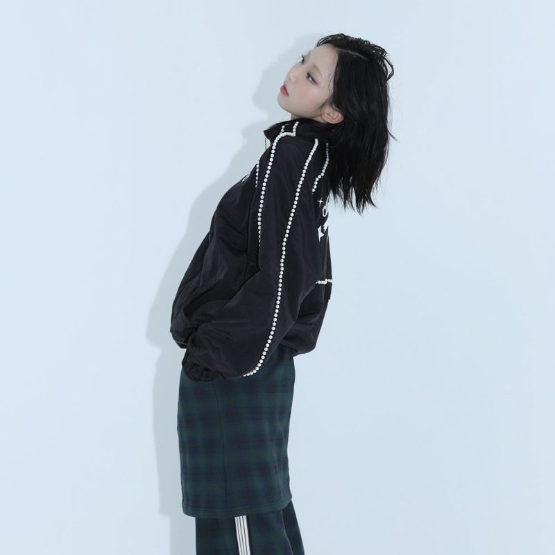 1 0 pearl windbreaker - BLACK