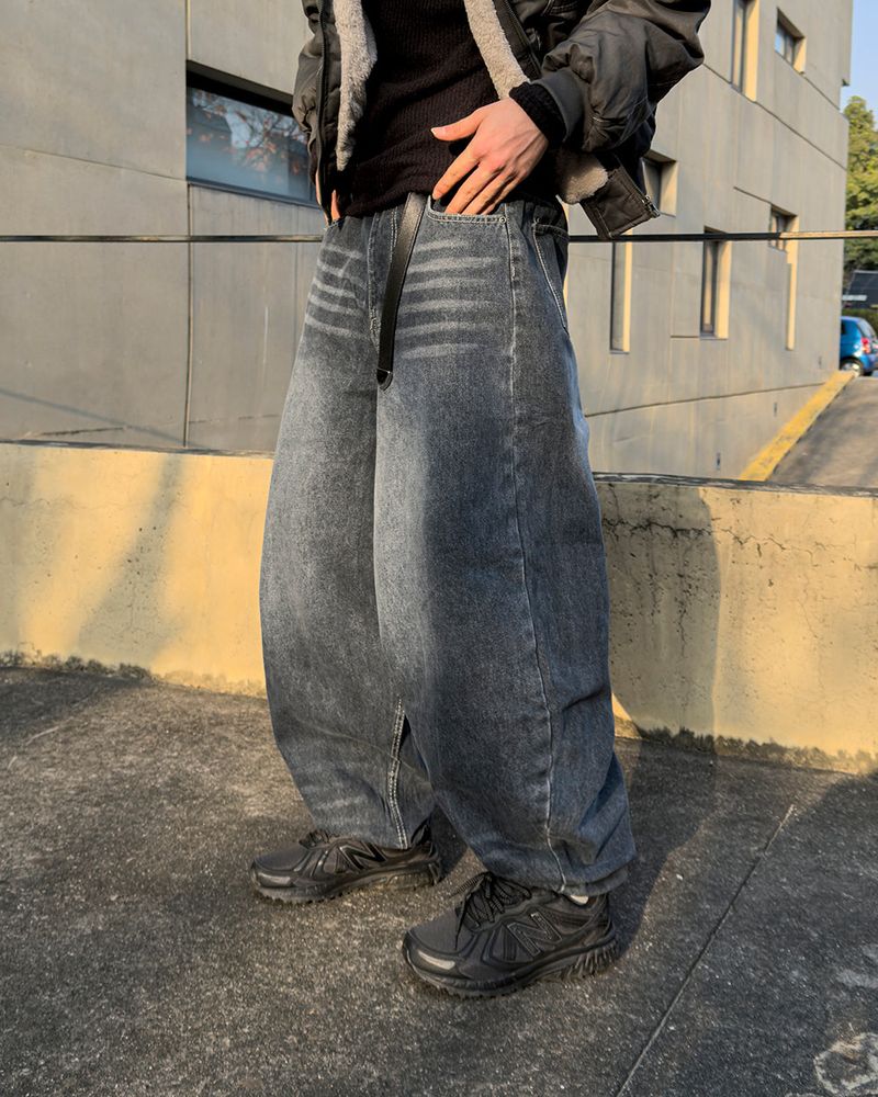 Kino Double Cat Washing Balloon Denim