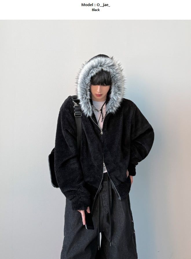 Bless Fur Hood Zip-up