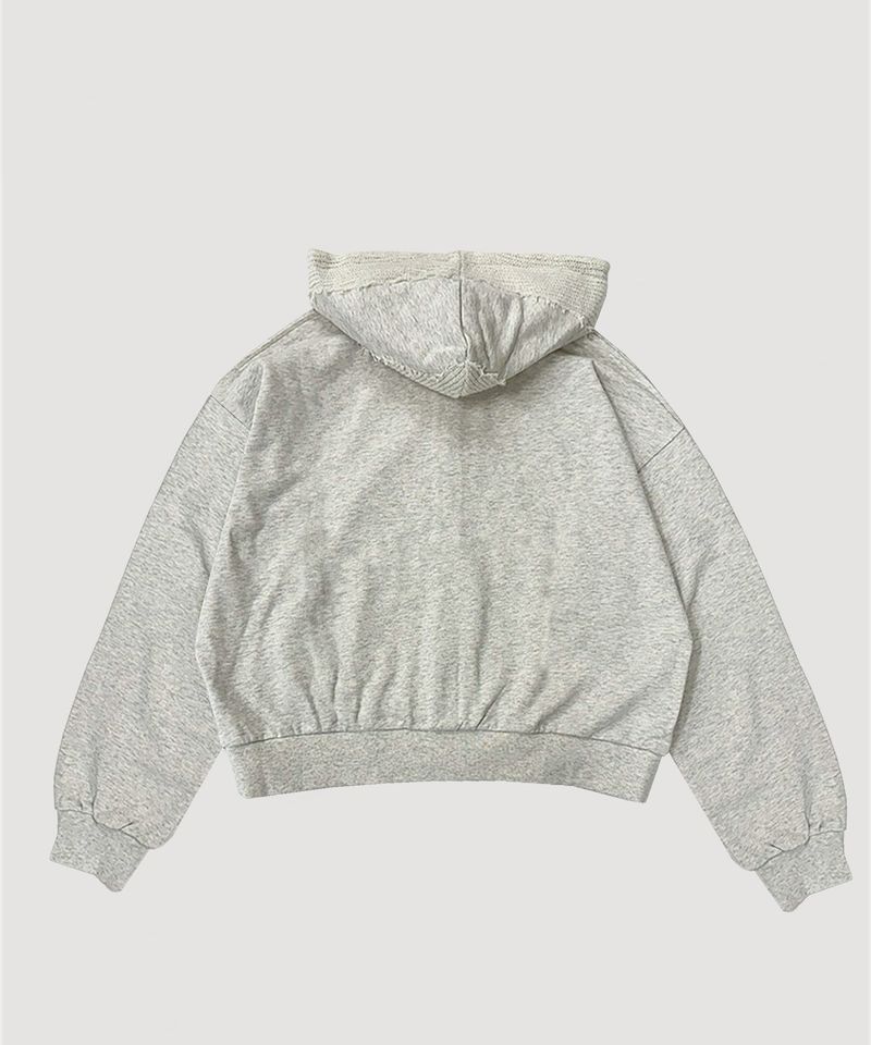 KNIT LAYERED HOODIE