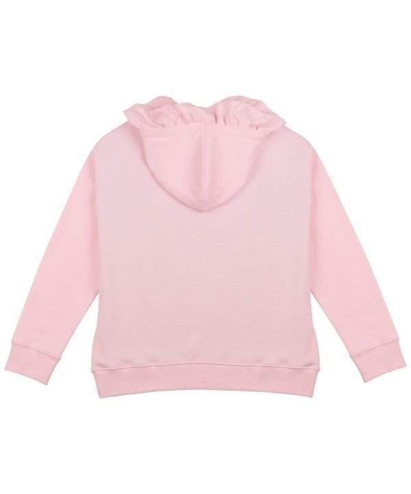 ruffle hoodie pink