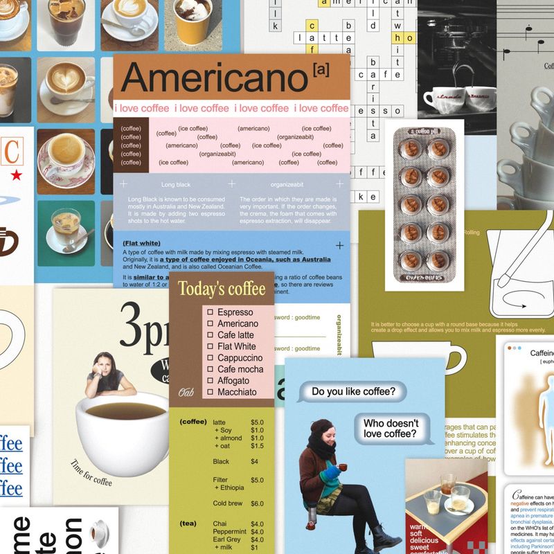 oab coffee pack / scrap sticker set