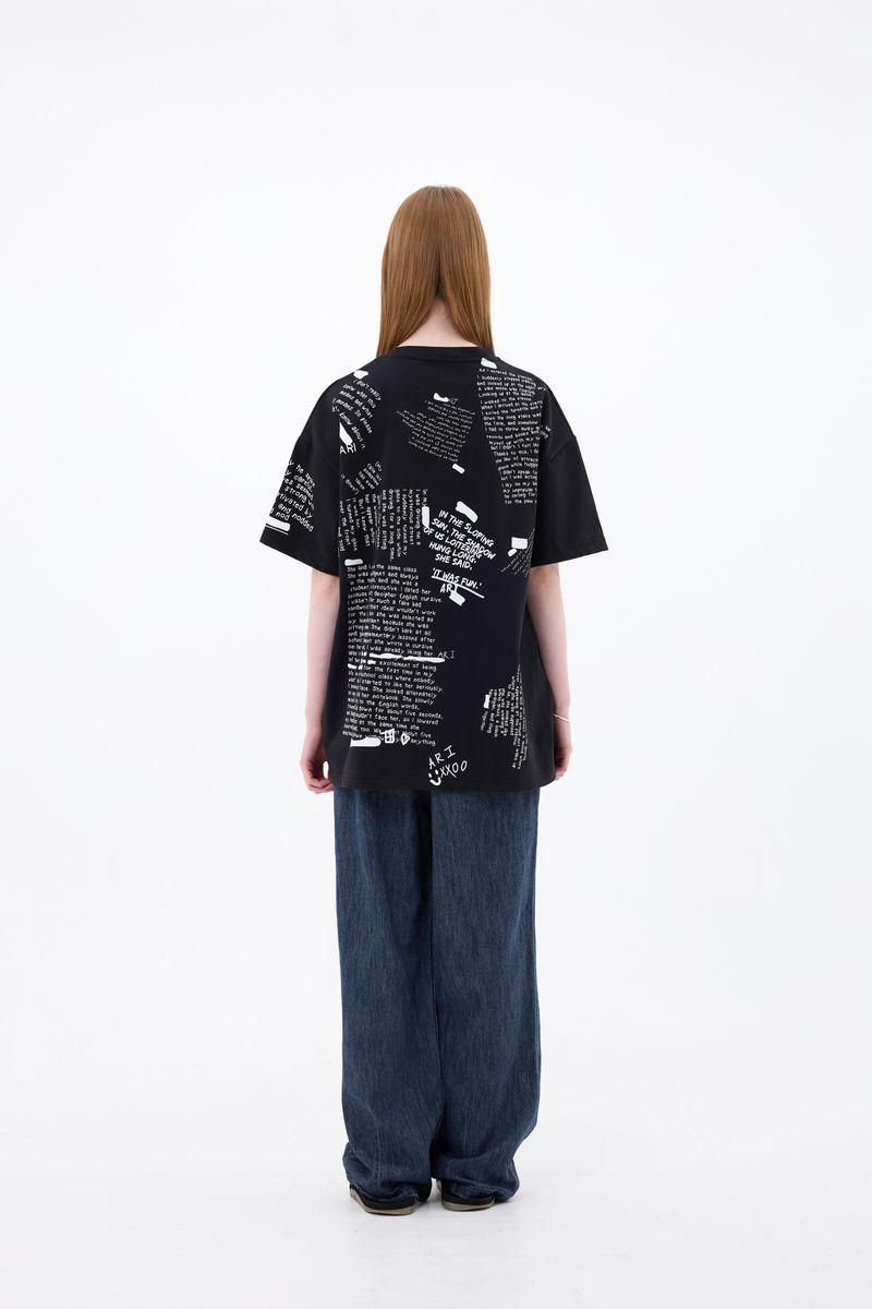 SCRIBBLE T-SHIRT / BLACK