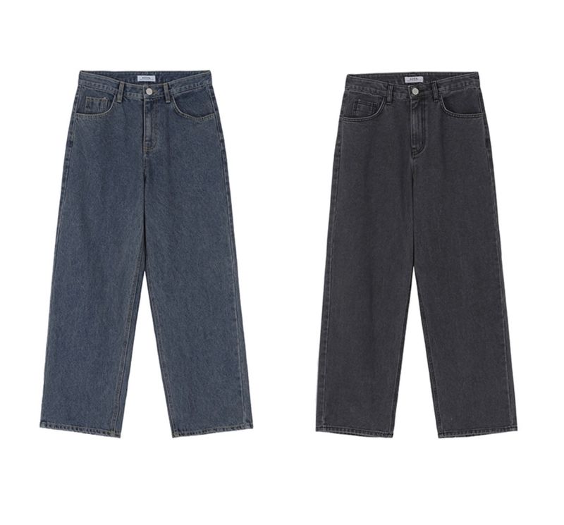 テイルバックピンタックデニムパンツ