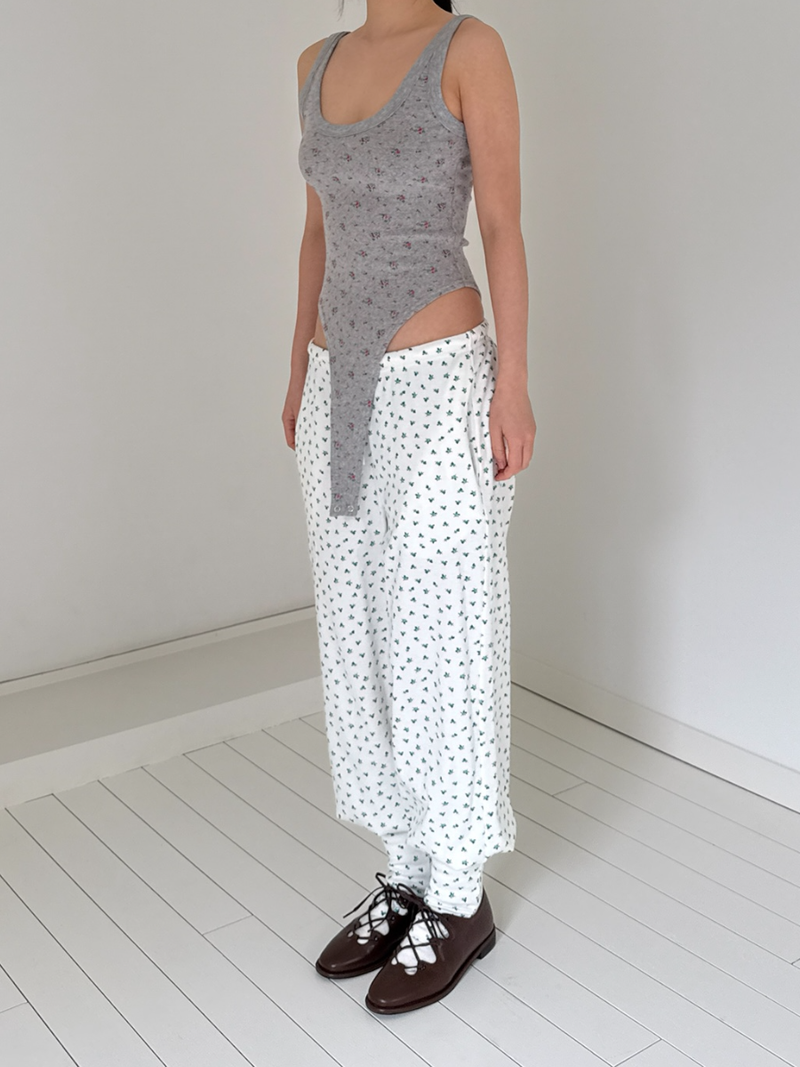 ♡MADE♡ floral leg warmer pants