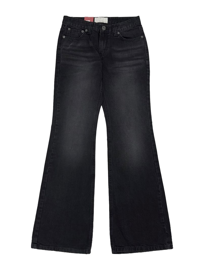 dark semi low-rise bootcut denim