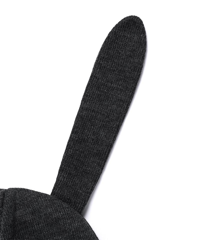 RABBIT BUTTON BEANIE CHARCOAL(CV2GFUAB33A)