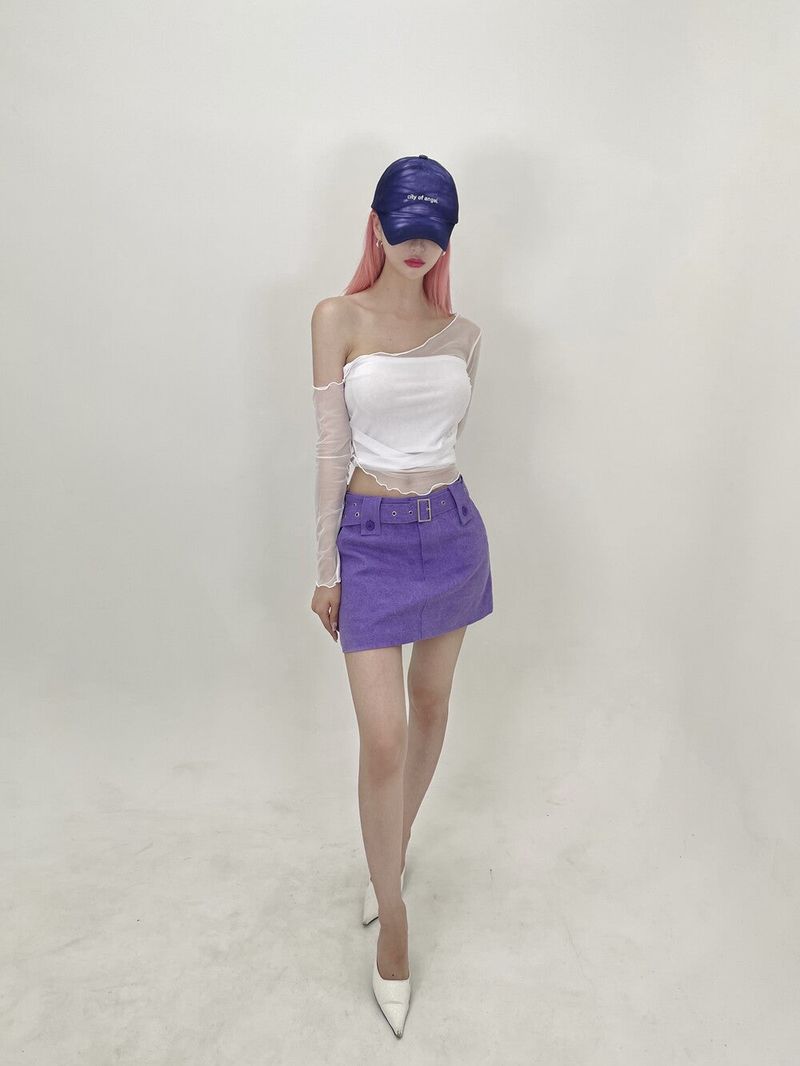432. Summer wave mesh top (bk, wh, pk)