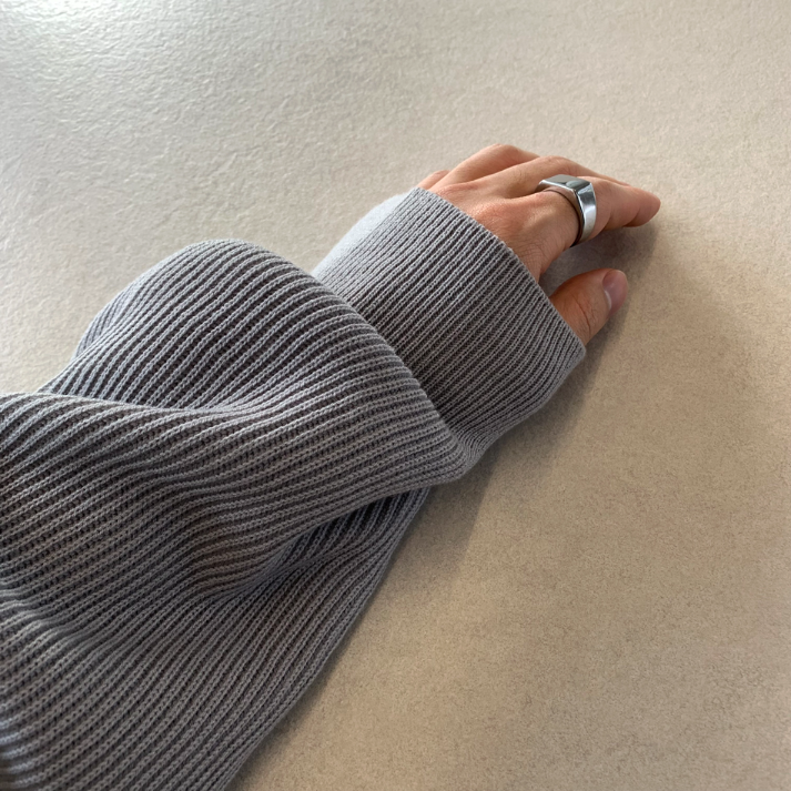 Gobay loose fit ribbed knit cardigan
