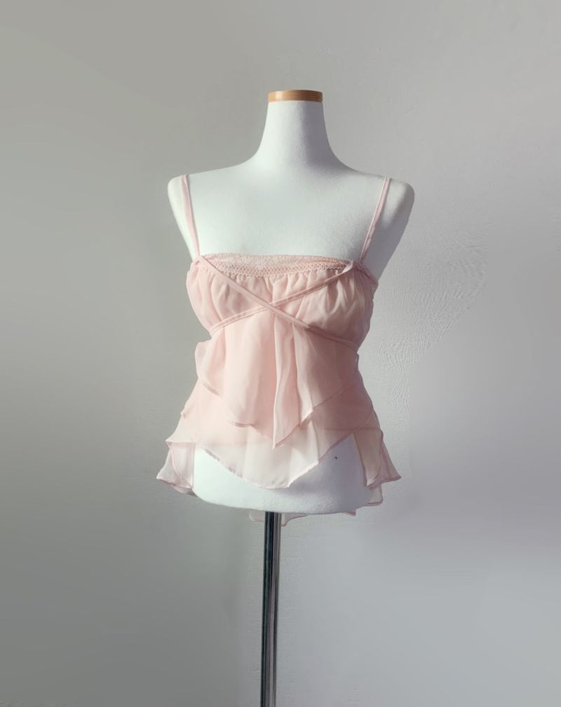 ining strap frill top (light pink)