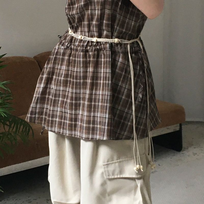 Kami Ethnic Wood Strap Knot String Belt