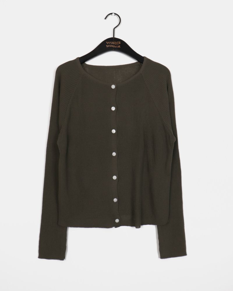 Floin Sheer Ribbed Cardigan