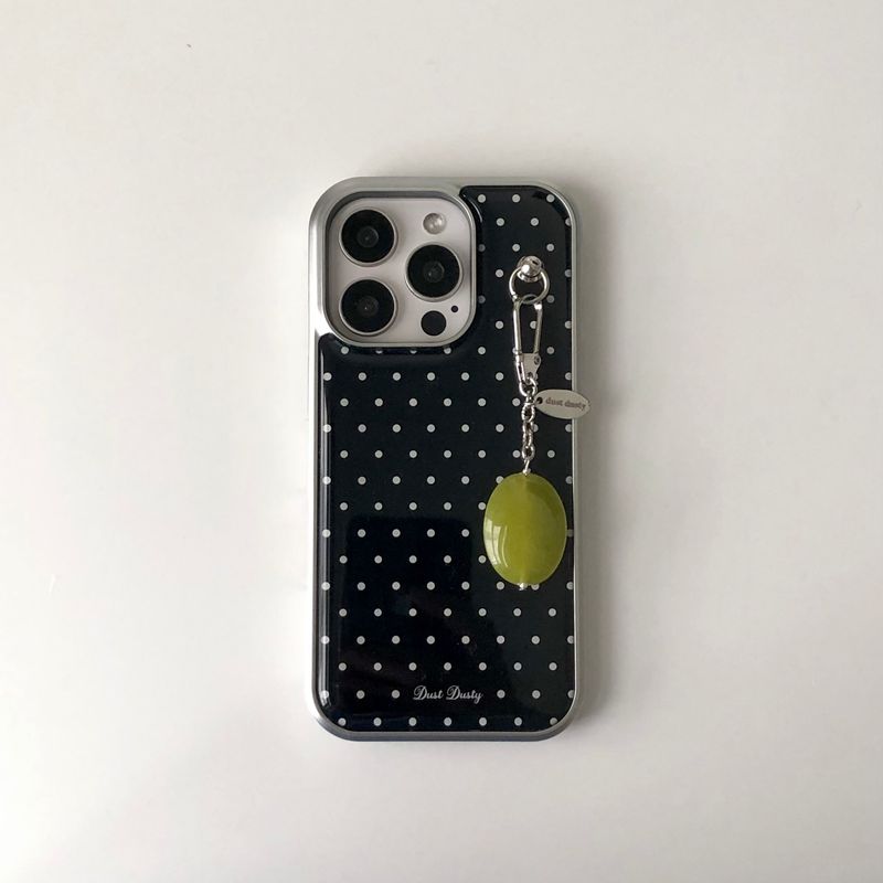 dot silver bumper case [black]