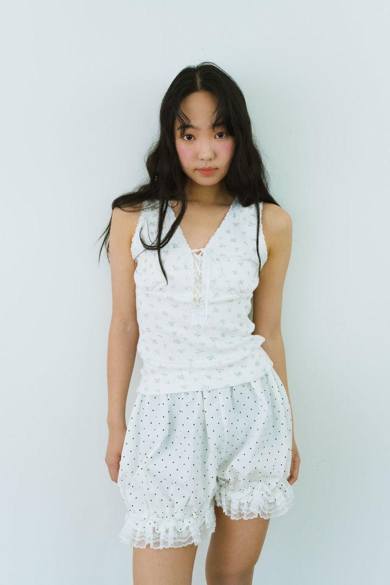 MOGU DOT LACE SHORTS 