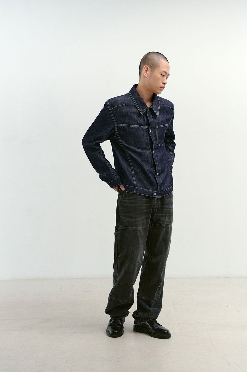 Linen Engineered Jacket (Indigo)