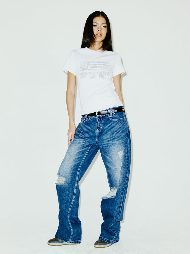 METAL NYX FLAG TEE WHITE
