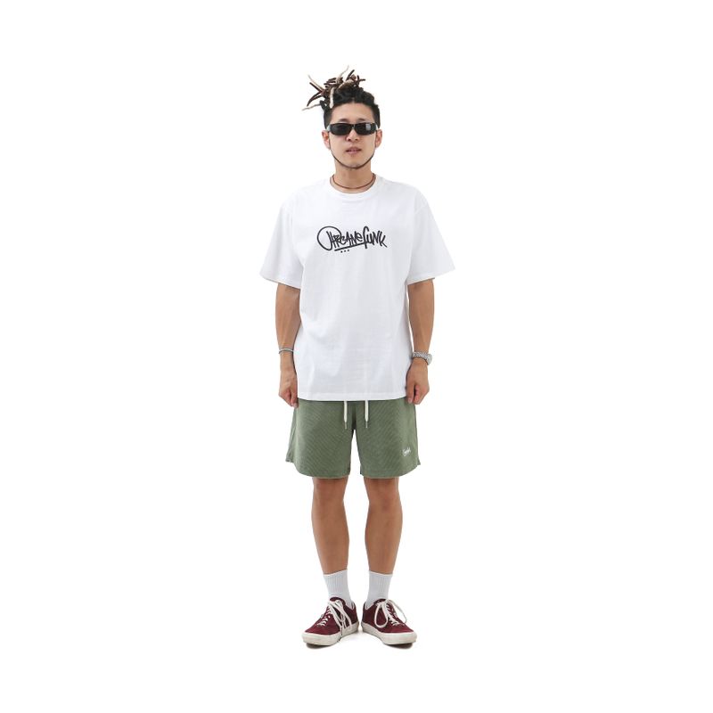 CORDUROY LOGO HALF PANTS LIGHT KHAKI