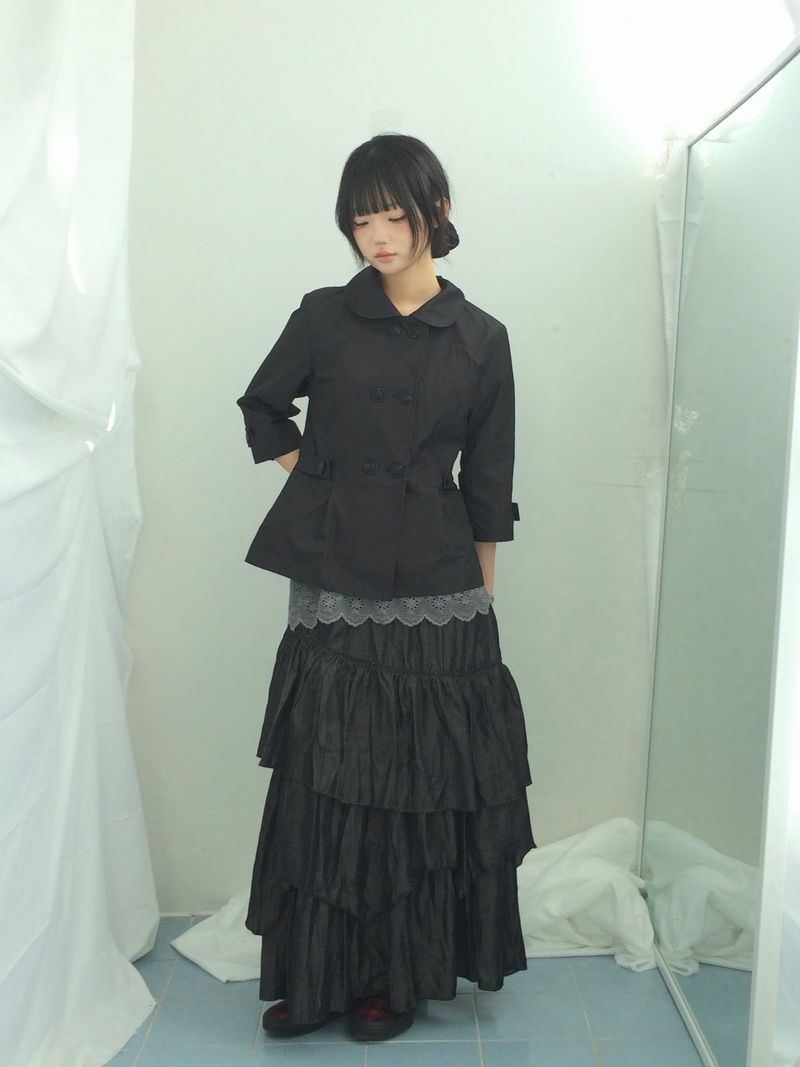 Semi-A-Line Double Button Jacket
