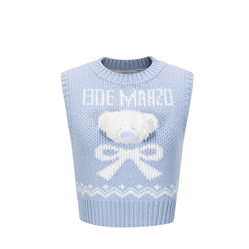13DE MARZO（トレセ・デ・マルゾ）の「13DE MARZO Fair Isle Bear Knit Vest（Tops）」
