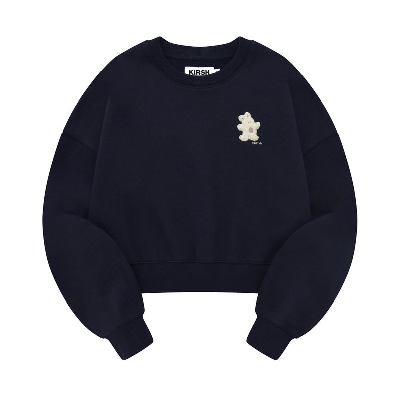 KIRSH（キルシー）の「WITTY BUNNY WAPPEN CROP SWEATSHIRT [NAVY]（Tops）」