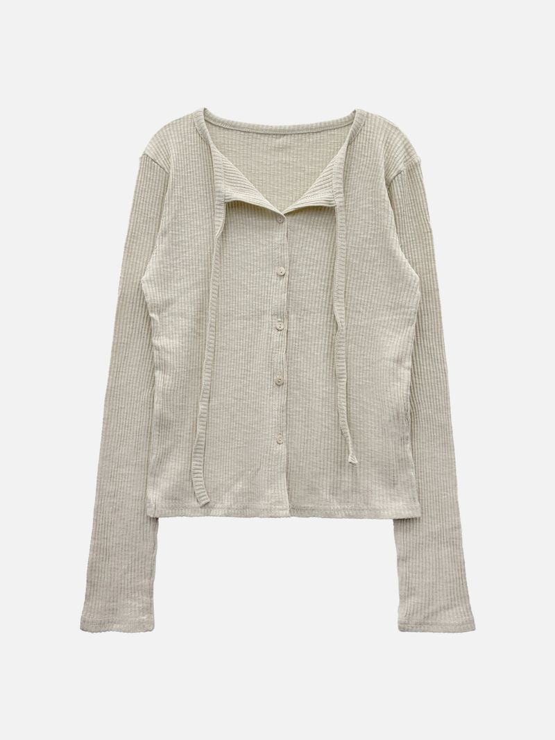 Nini Strap Ribbed Cardigan (6c)