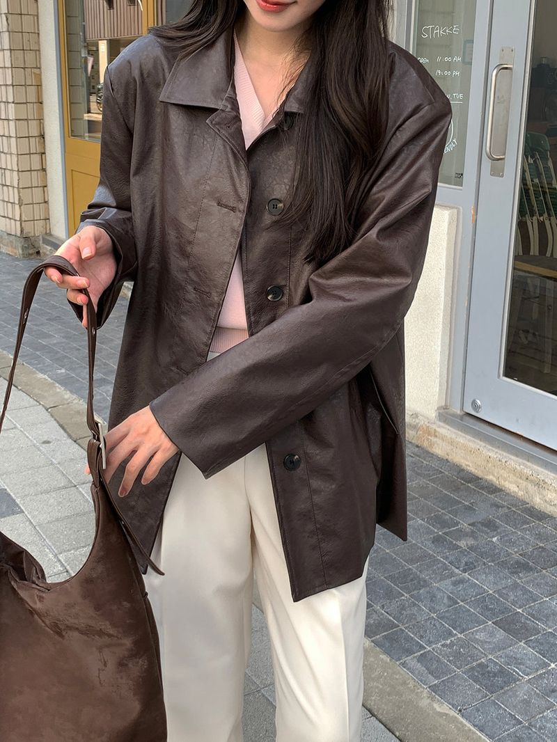 [MADE] Blending leather jacket