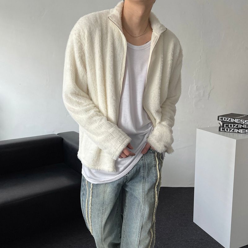 90's Lavin High Neck Soft Fur Zip-Up (2 colors)
