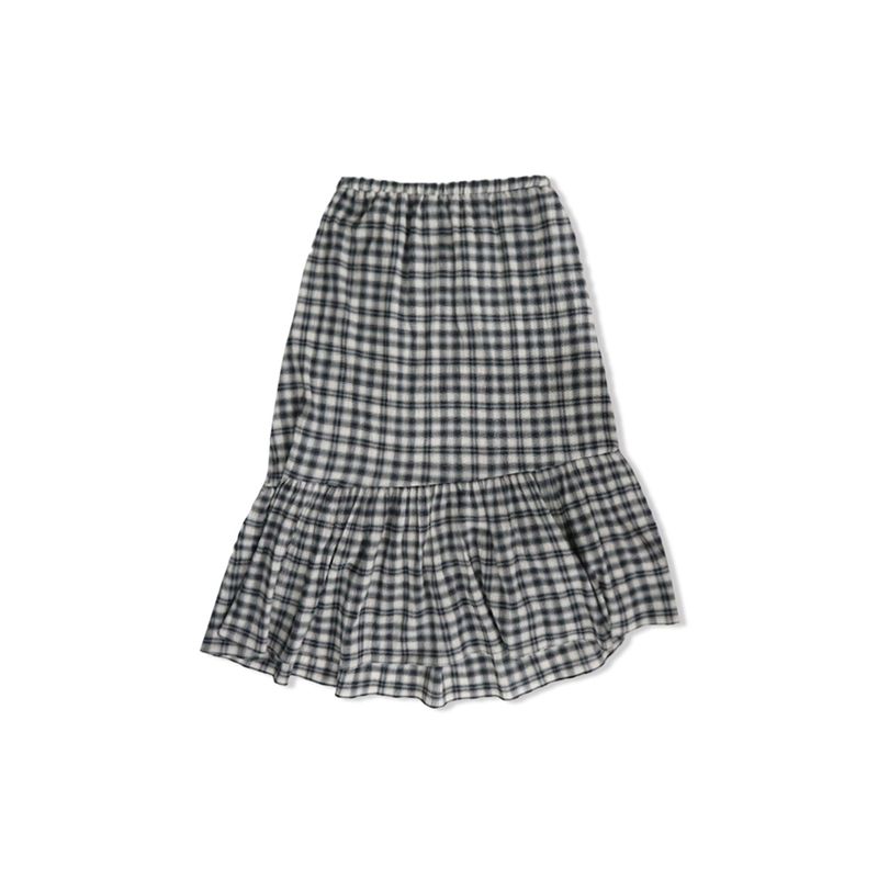 Ruffle long skirt_check