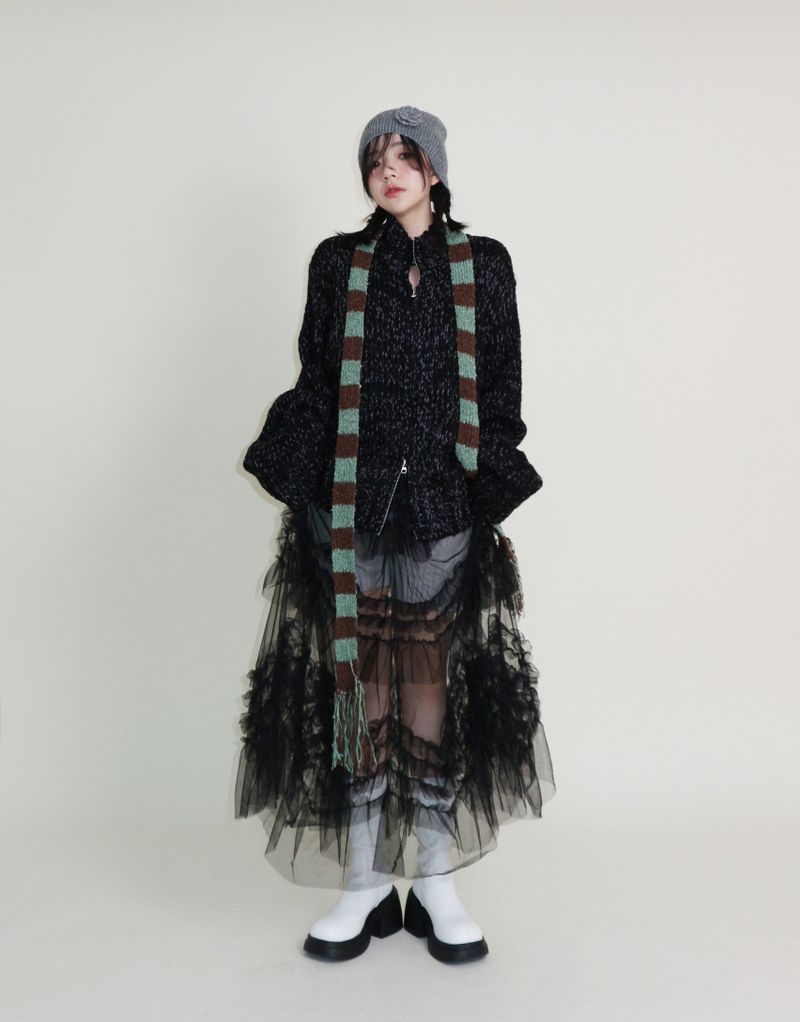 UZYOUNG（ユズヨン）の「Boehm Boksarthy high neck two-way cardigan (outer)（Tops）」