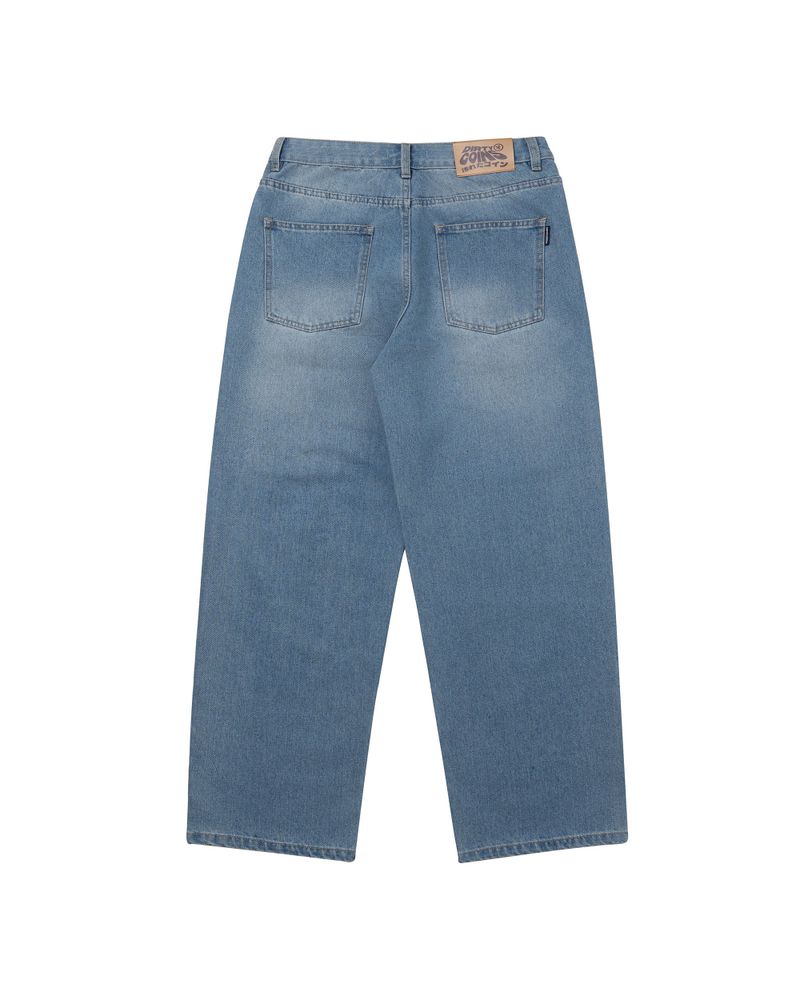 "Y" Embroidery Relaxed Denim Pants