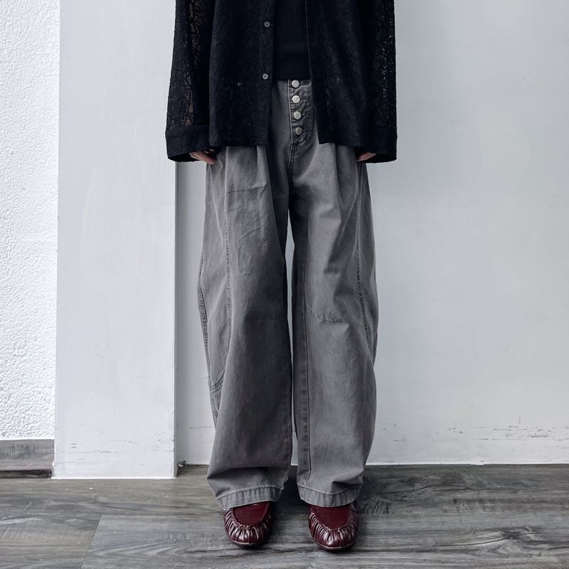 FADE MEET（フェードミート）の「Washed Multi-Button Wide Pants（Pants）」