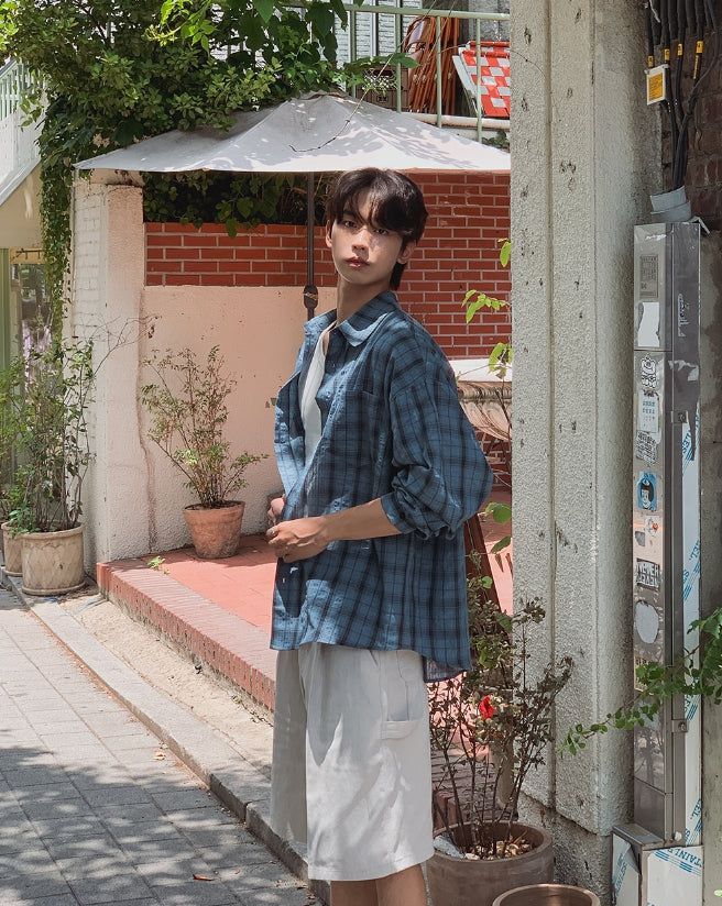 Pogny Crinkle Check Shirt