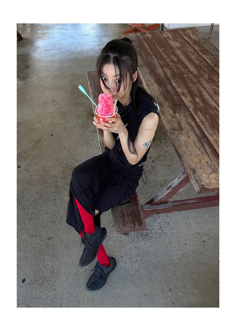 DESERT SHIRRING SLIT SK BLACK