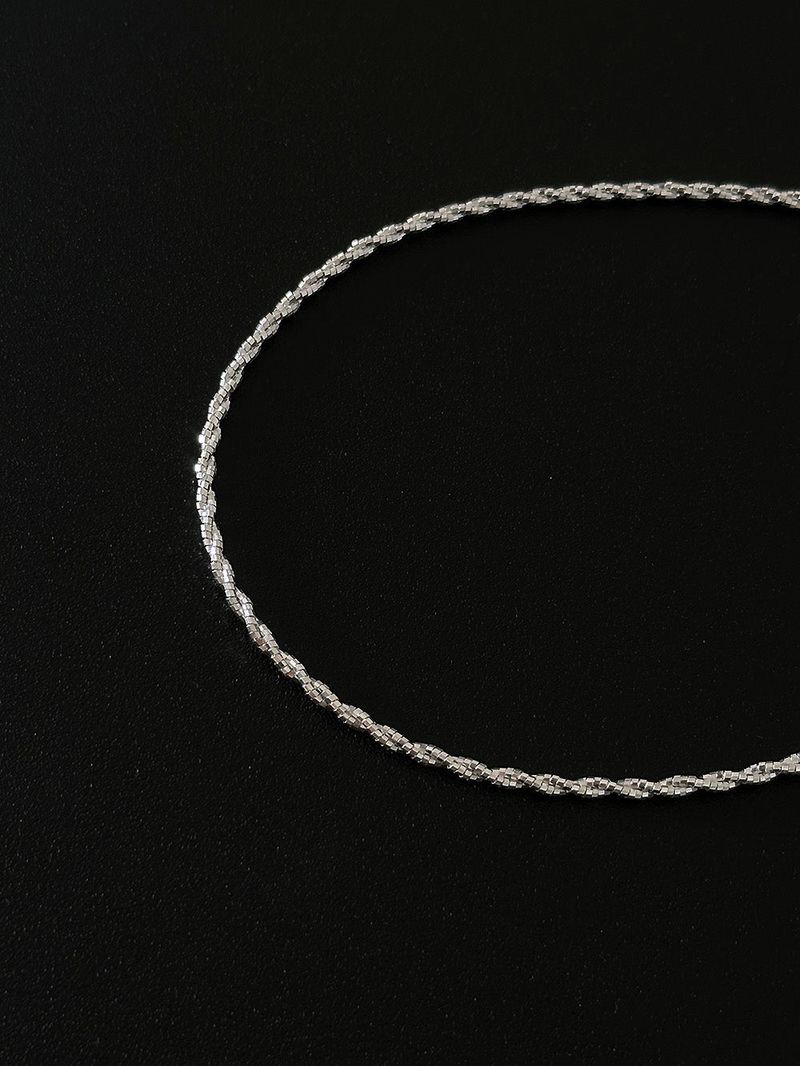 [925silver] Sparkle rope necklace
