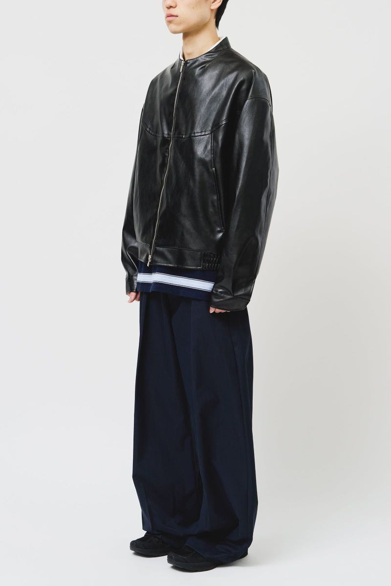 El Collarless Leather Jacket