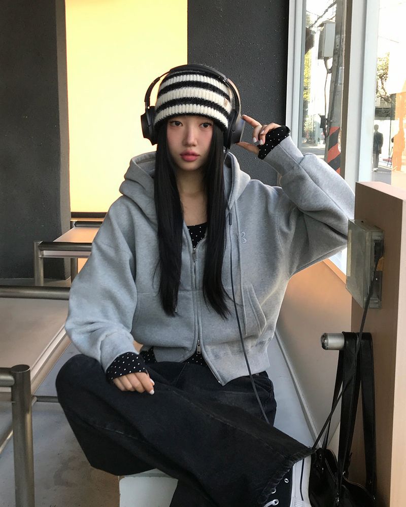 [ORIGINAL] Tibet 2-Way Cropped Hood Zip-Up