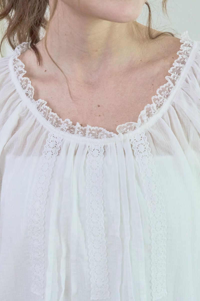 Dona Lace Blouse [Ivory]