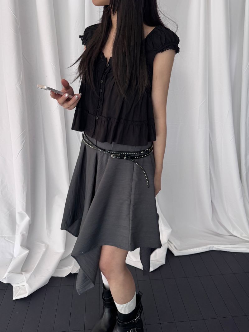 Stephen Lace-Ruffle Blouse
