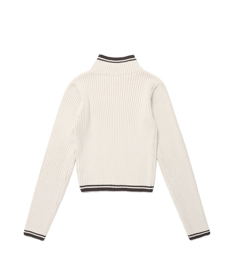 W SLAMMERS TURTLE NECK KNIT IVORY(CV2DFFK640A)