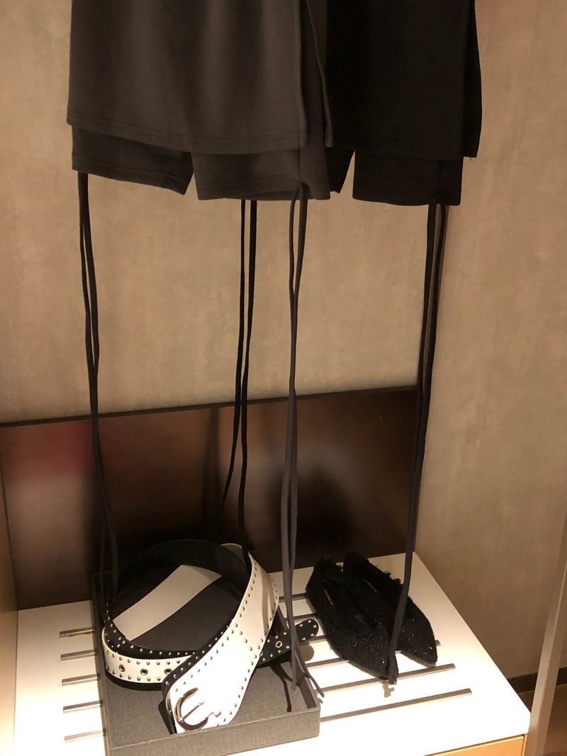 Ribbon Strap Skirt Pants