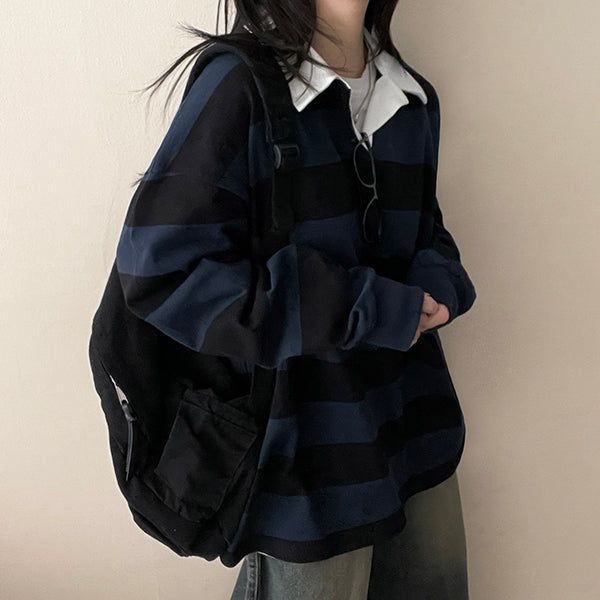 hijjoo（ハイチュー）の「Pennon ボクシー ダンジャラ カラー スウェットシャツ（トップス）」
