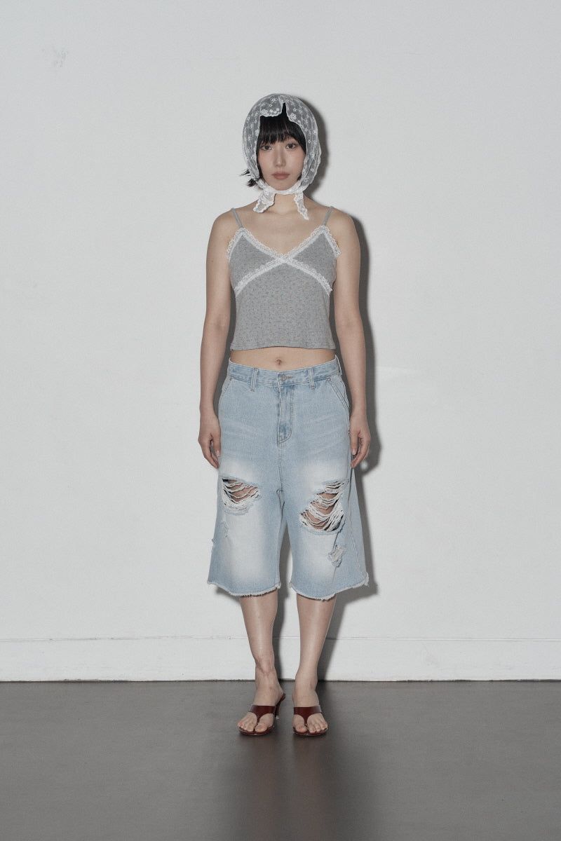 fl lace top (grey)