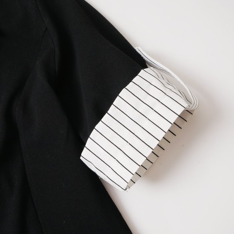 Solene Stripe Collar Slim Shirt