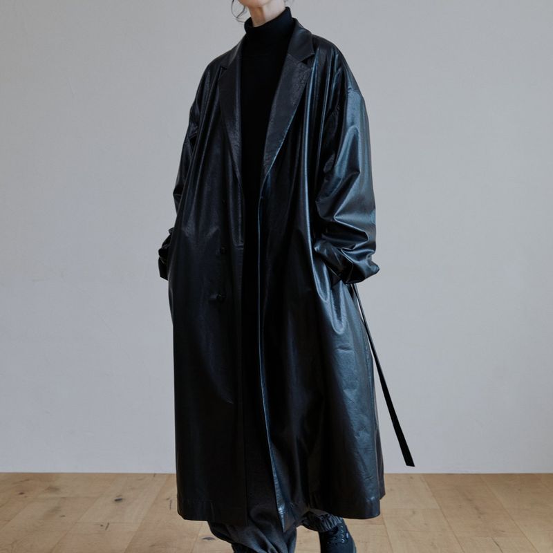 malen（マレン）の「unisex trench reather coat black（Jackets/Outerwear）」