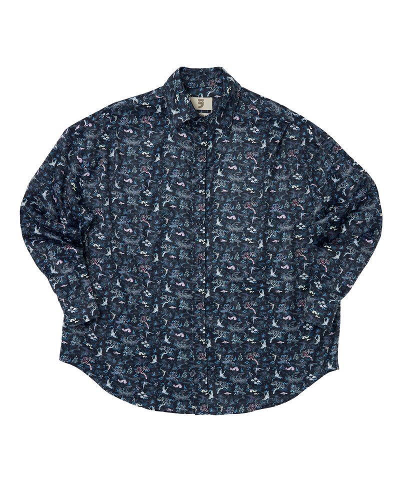 A NOTHING（アナッシング）の「NACRE K-ART PLEATS-SHIRT (Navy)（Tops）」