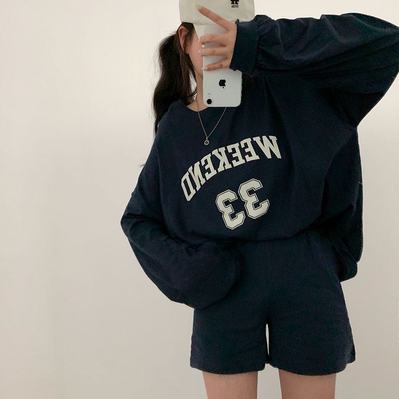[Sweat + shorts] loose training set