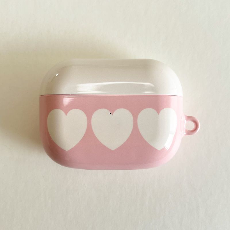 cutie heart glossy hard airpods case