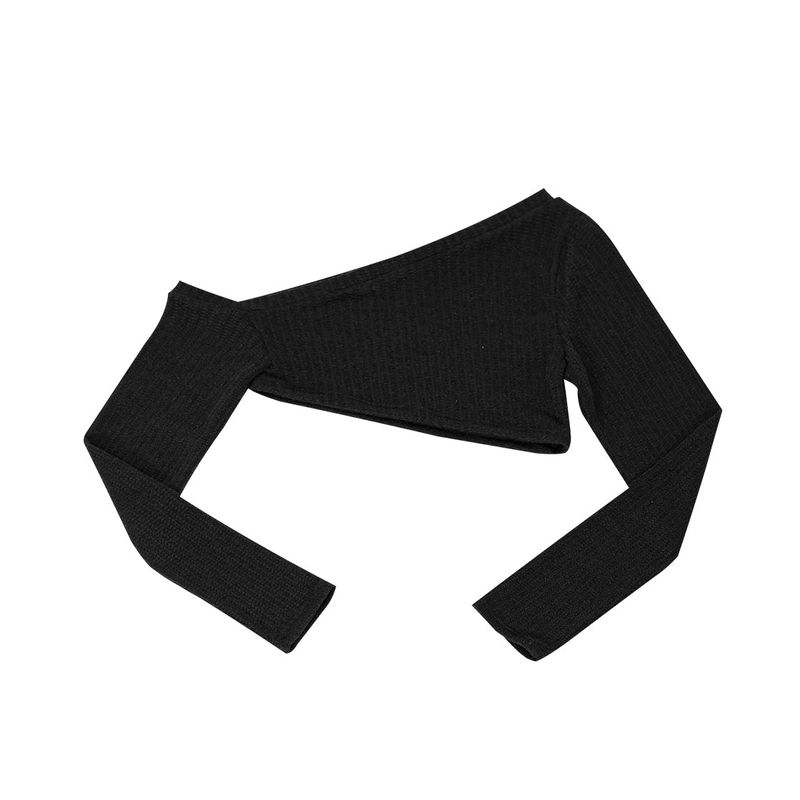 DARLING, YOU ARE BAD（YOU ARE BAD）の「ONE SHOULDER CROP KNIT #BLACK（Tops）」