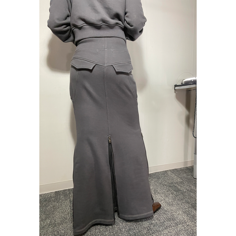 ANTIQUE ZIPPER MAXI SKIRT